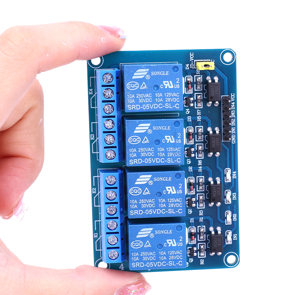 Relay Module 4 Channel - 5V 12V 4 Kanallı Röle Kartı,