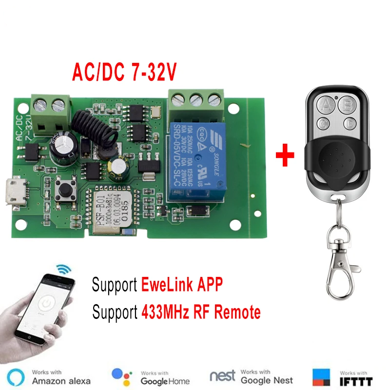 Relay Module 1 Channel - Ewelink AC/DC 5 V 7 V-32