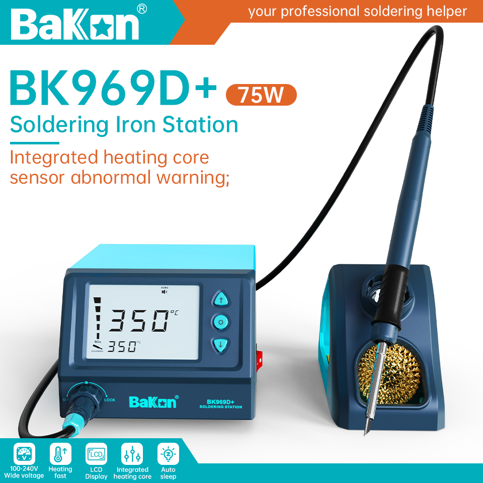 Soldering Iron Temperature Probe - Bakon 75W BK969D+ Lehimleme İstasyonu T12