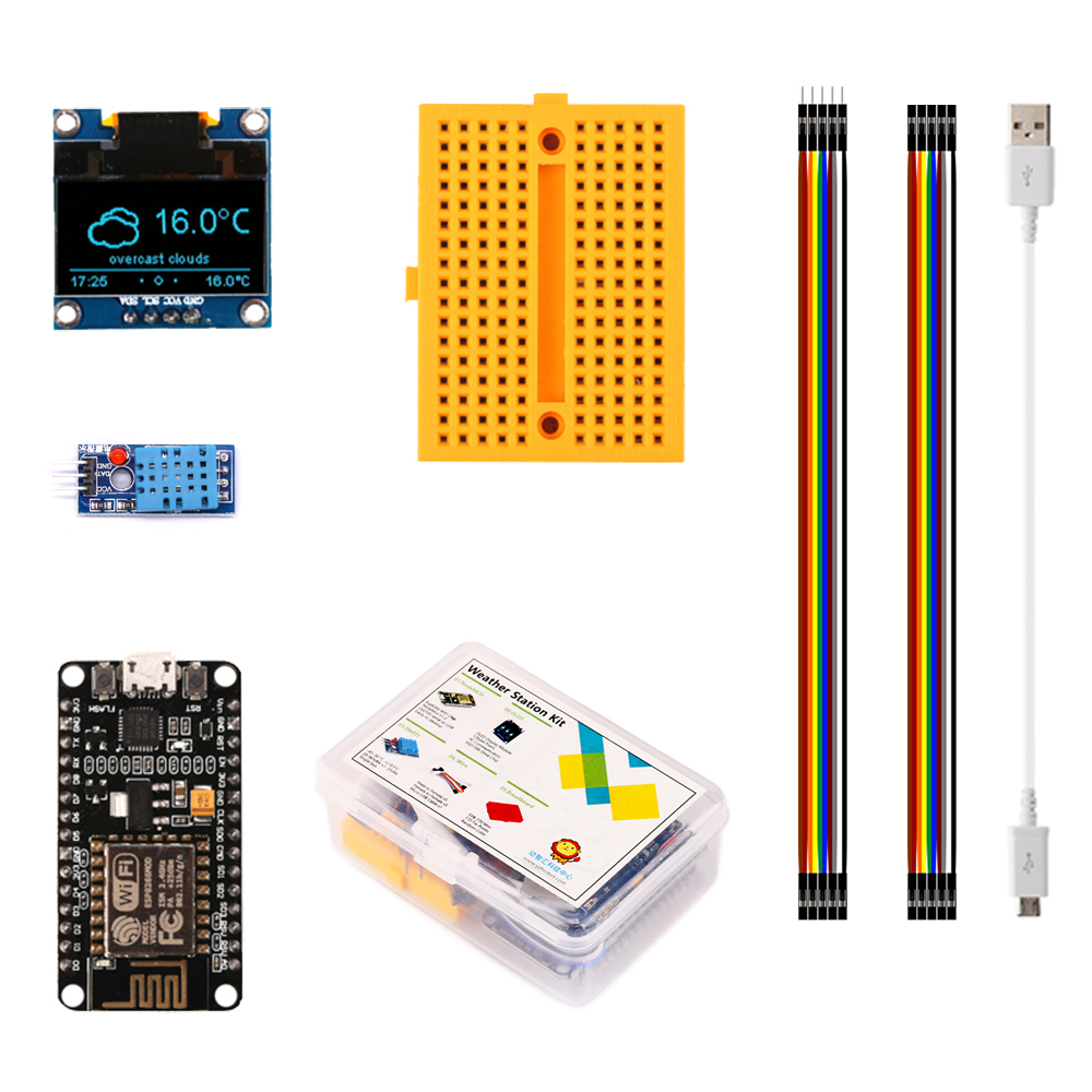 Oled Display 0.96 - ESP8266 hava istasyonu DIY kiti ile