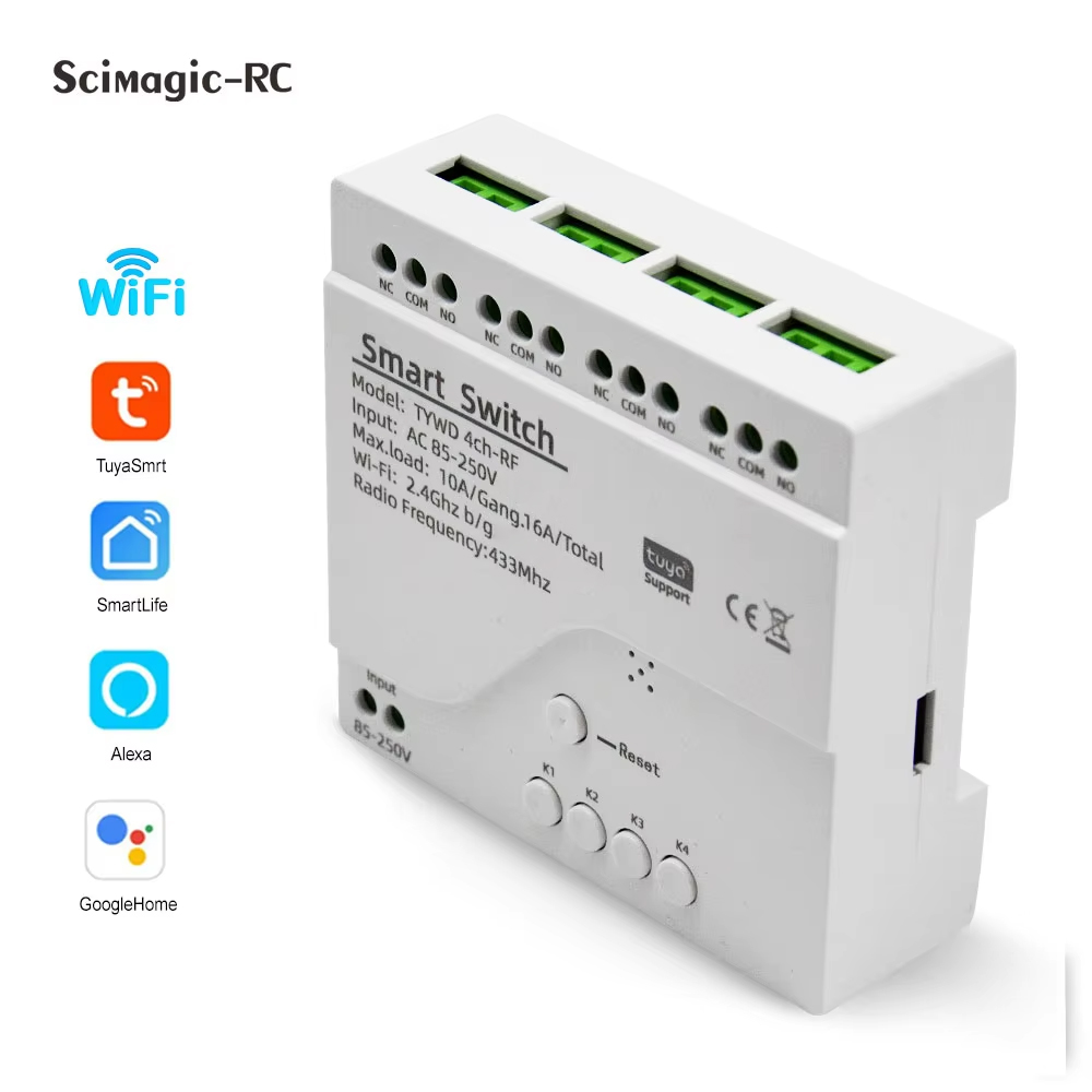 Relay Module 4 Channel - Akıllı Tuya Anahtarı 4 Kanallı Röle