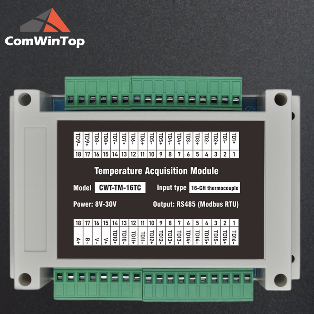 Thermocouple Module K Type - 16 Kanallı K-Tipi Termokupl RS485 Modbus