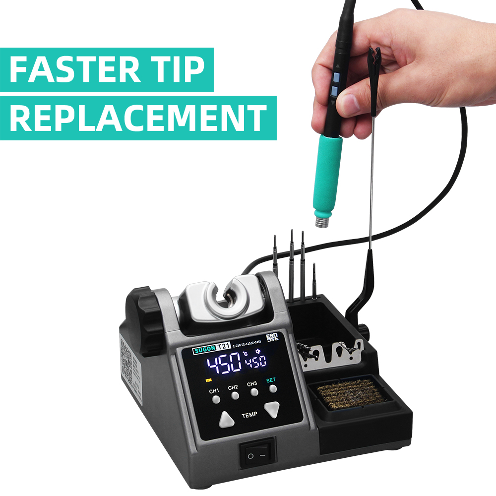 SUGON T21 lehimleme İstasyonu  - Soldering Iron Temperature Probe incelemesi ve fiyatı