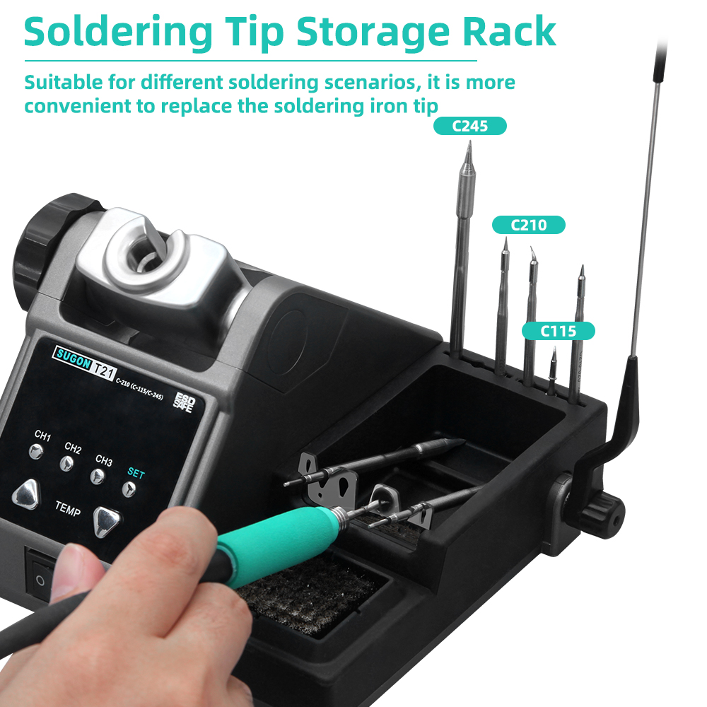SUGON T21 lehimleme İstasyonu  - Soldering Iron Temperature Probe incelemesi ve fiyatı