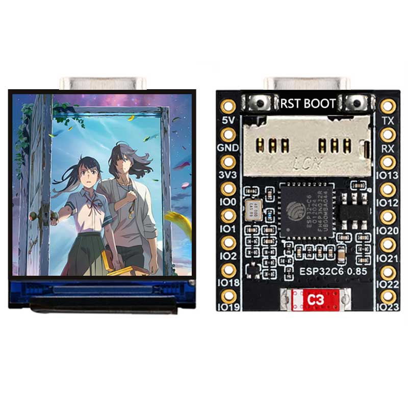 ESP32 C6 0.85 İnç 128X128 IPS  - Sd Card Module incelemesi ve fiyatı