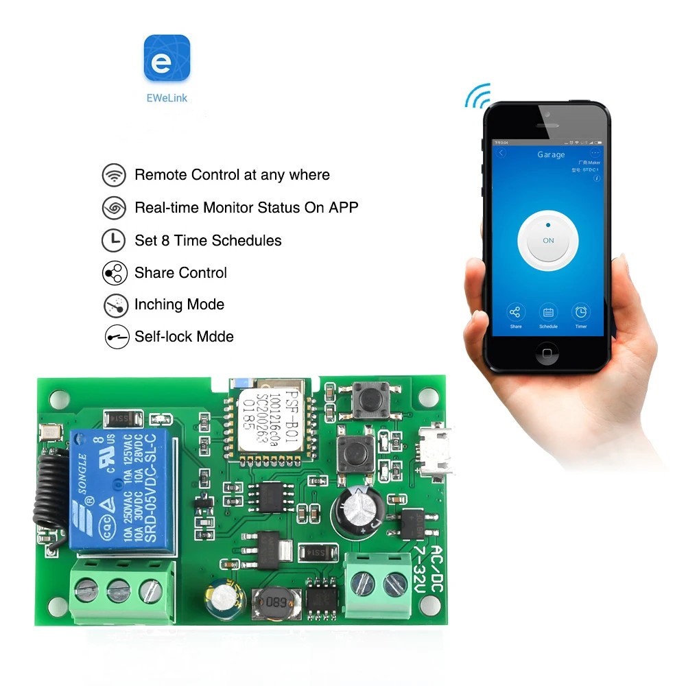 Ewelink AC/DC 5 V 7 V-32 V 1 K - Relay Module 1 Channel incelemesi ve fiyatı