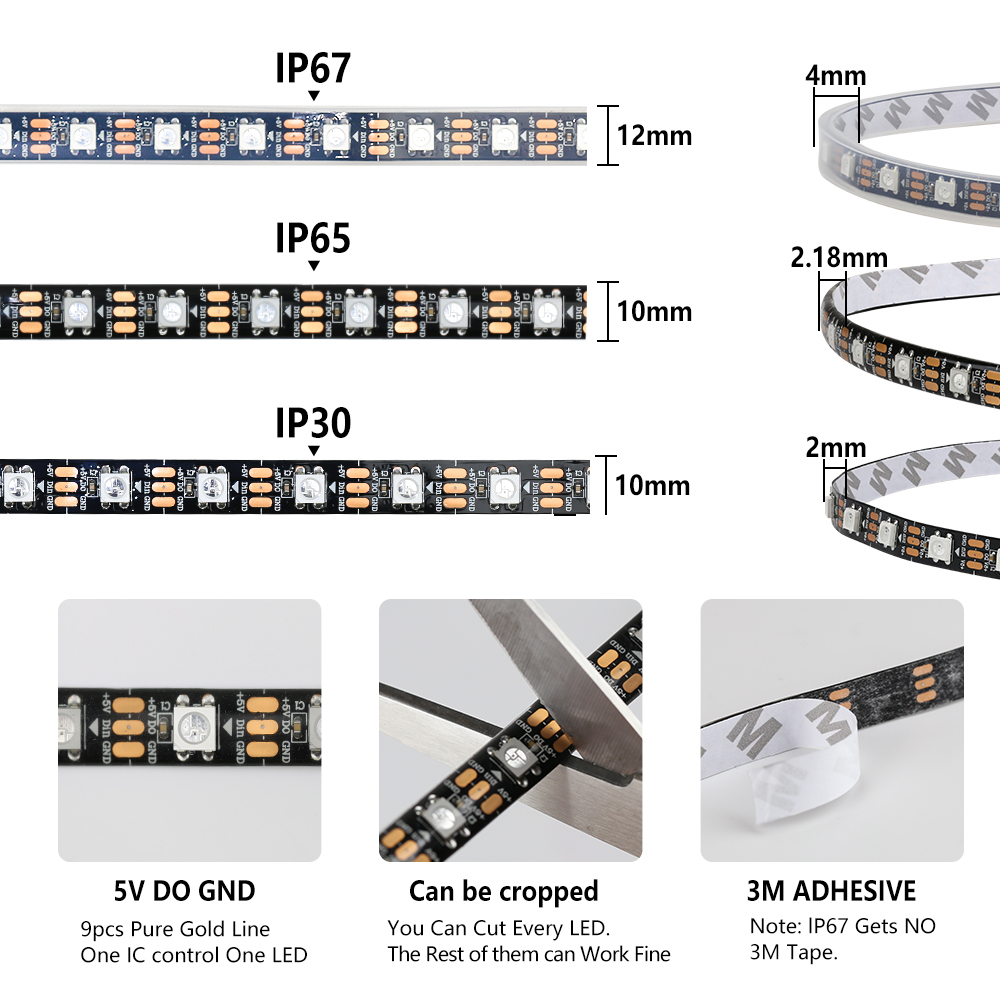 WS2812B Akıllı Piksel RGBIC Le - Neopixel incelemesi ve fiyatı
