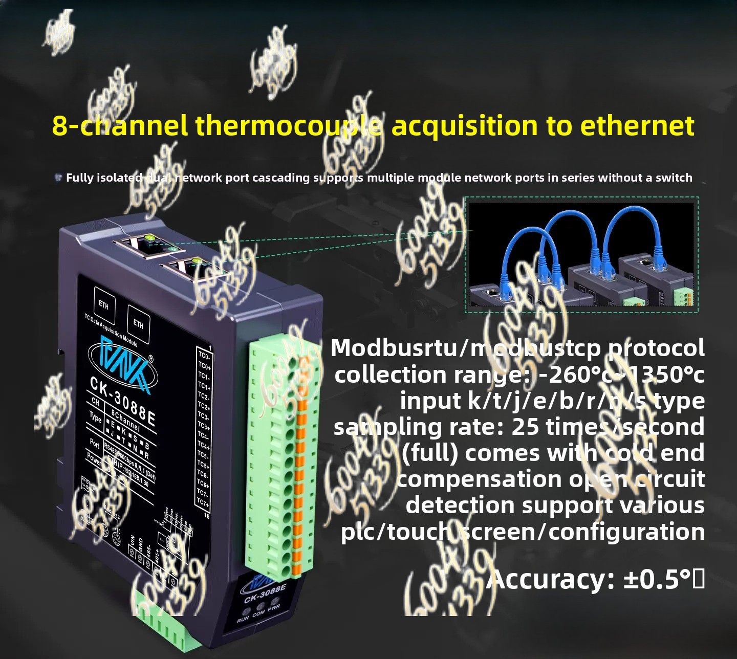 8CH Tamamen İzole Edilmiş K-Ti - Thermocouple Module K Type incelemesi ve fiyatı
