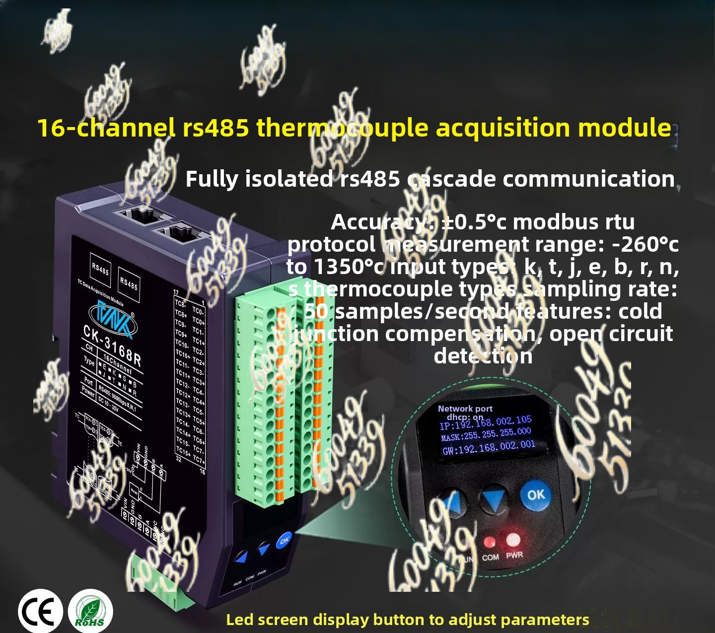 8CH Tamamen İzole Edilmiş K-Ti - Thermocouple Module K Type incelemesi ve fiyatı