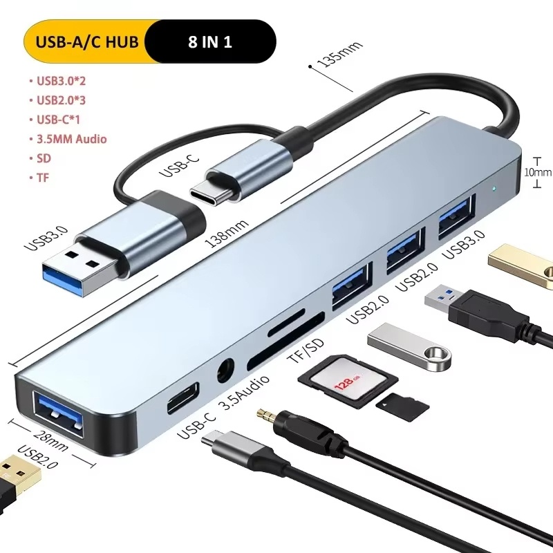Tip C Hub USB Çoklayıcı 8'i 1  - Sd Card Module incelemesi ve fiyatı