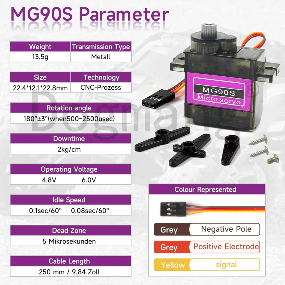 MG90S Servo 1/2/4/10/20/50 Ade - Servo Sg90 incelemesi ve fiyatı