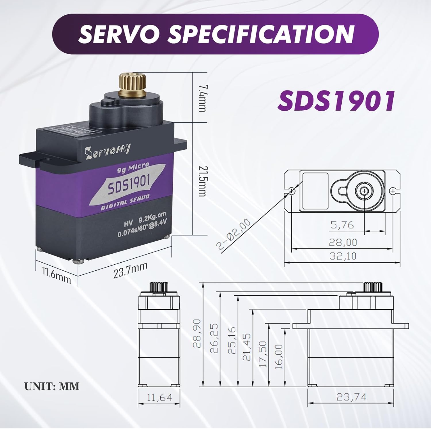 SERVOMY-SDS1901 Dijital 9G Mik - Servo Sg90 incelemesi ve fiyatı