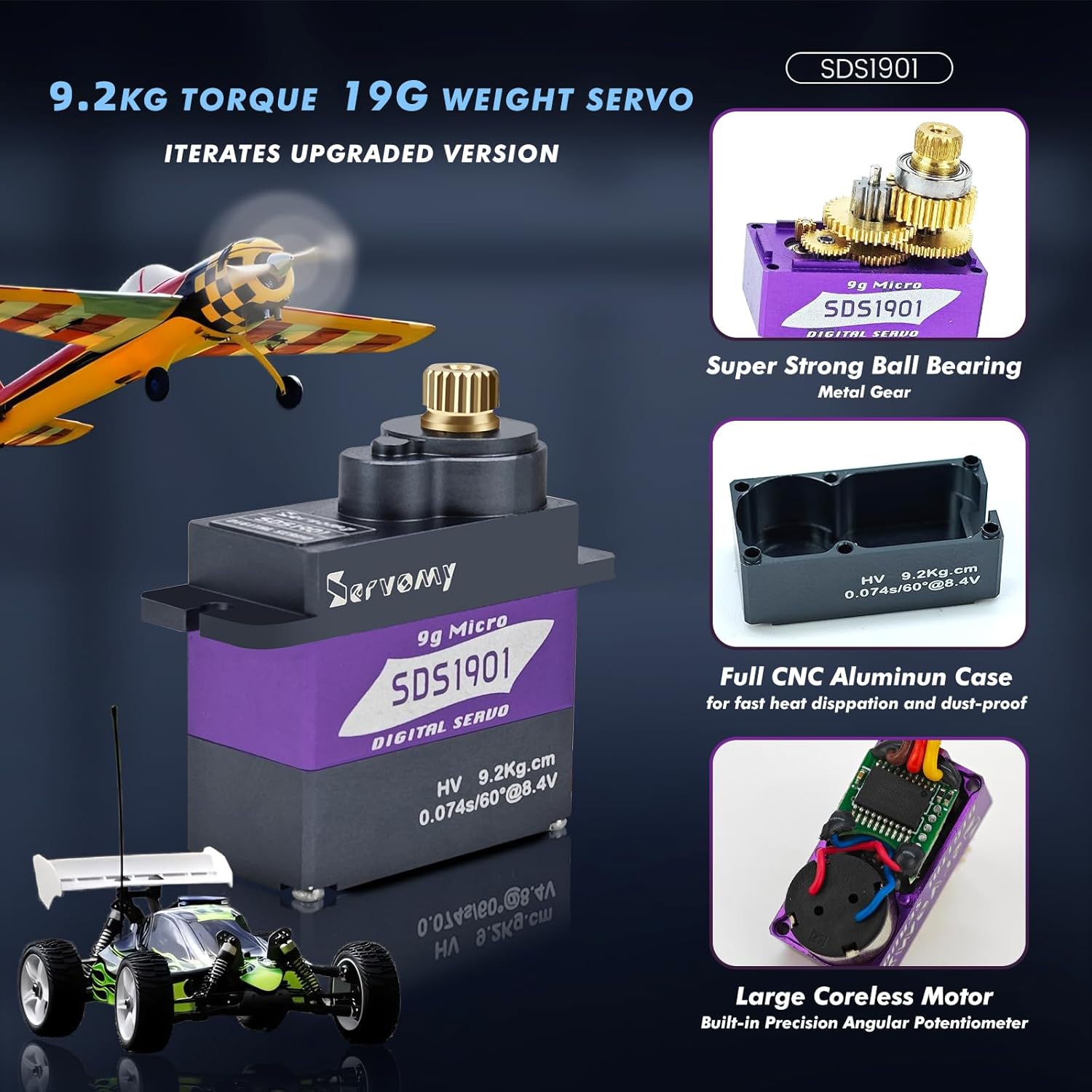 SERVOMY-SDS1901 Dijital 9G Mik - Servo Sg90 incelemesi ve fiyatı