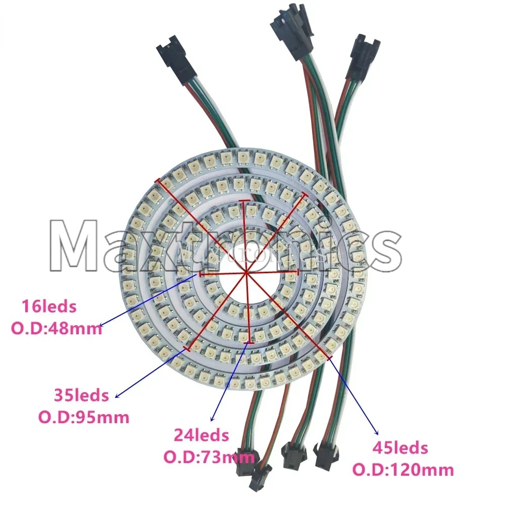 WS2812B FCOB RGB Led Halka 18/ - Ws2812B incelemesi ve fiyatı