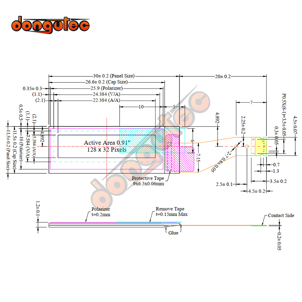 0.91 OLED ekran DNA75 128*32 p - Ssd1306 incelemesi ve fiyatı